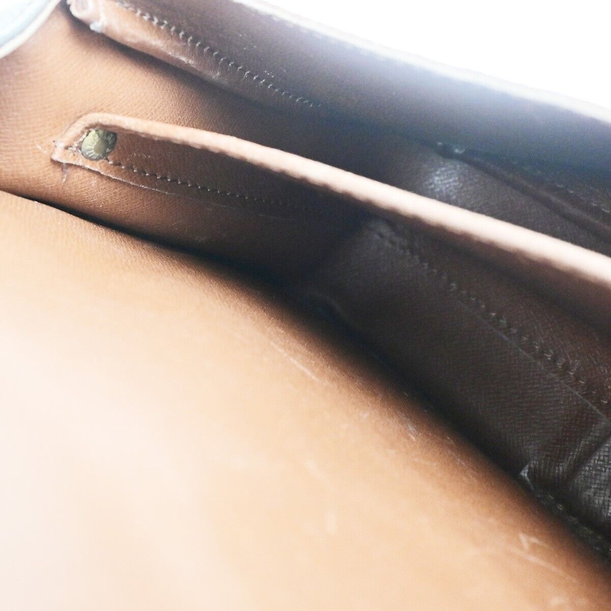 LOUIS VUITTON Cartouchiere MM Shoulder Bag Monogram Leather Brown M51253 30FB216
