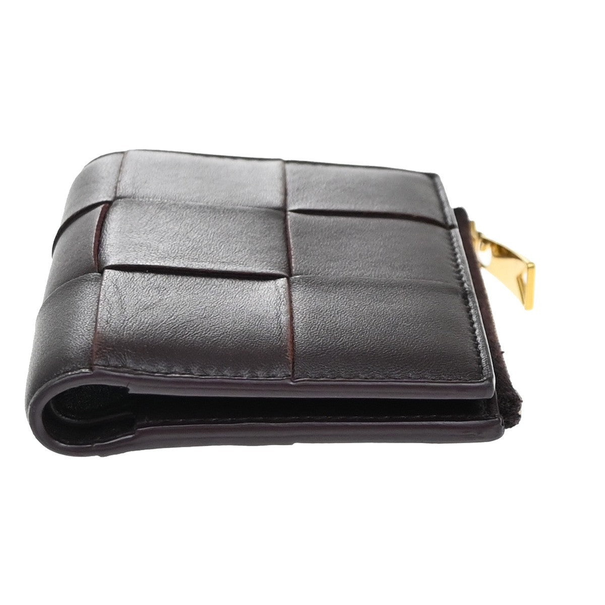 BOTTEGA VENETA Intrecciato Compact Bifold Wallet Leather Purple 39RF754