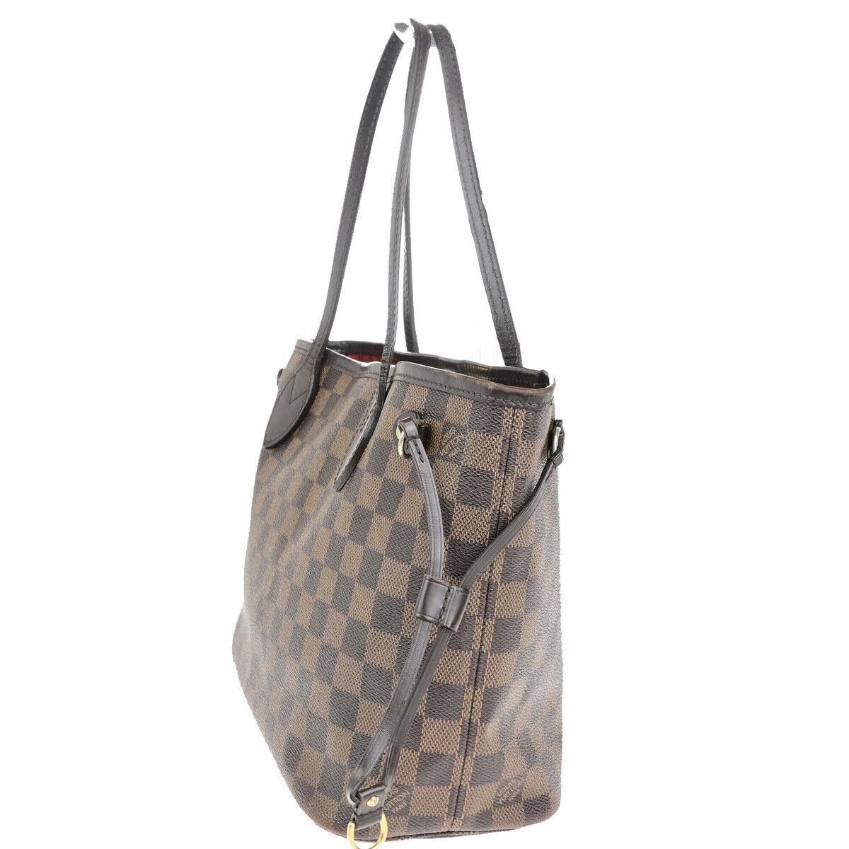 LOUIS VUITTON Neverfull PM Shoulder Tote Bag Damier Leather Brown N51109 79SJ514