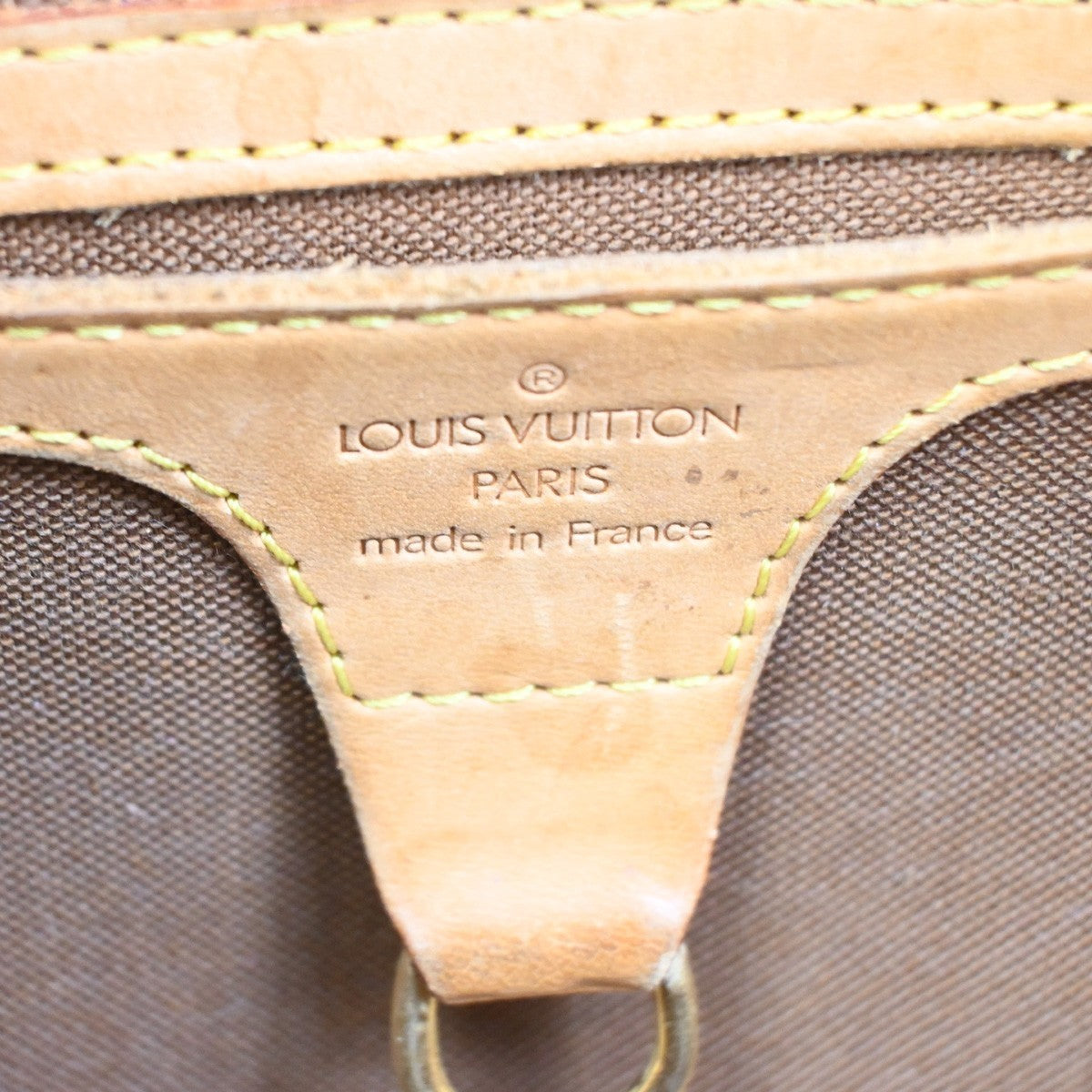 LOUIS VUITTON LV Logo Ellipse PM Hand Bag Monogram Leather Brown M51127 78CA828