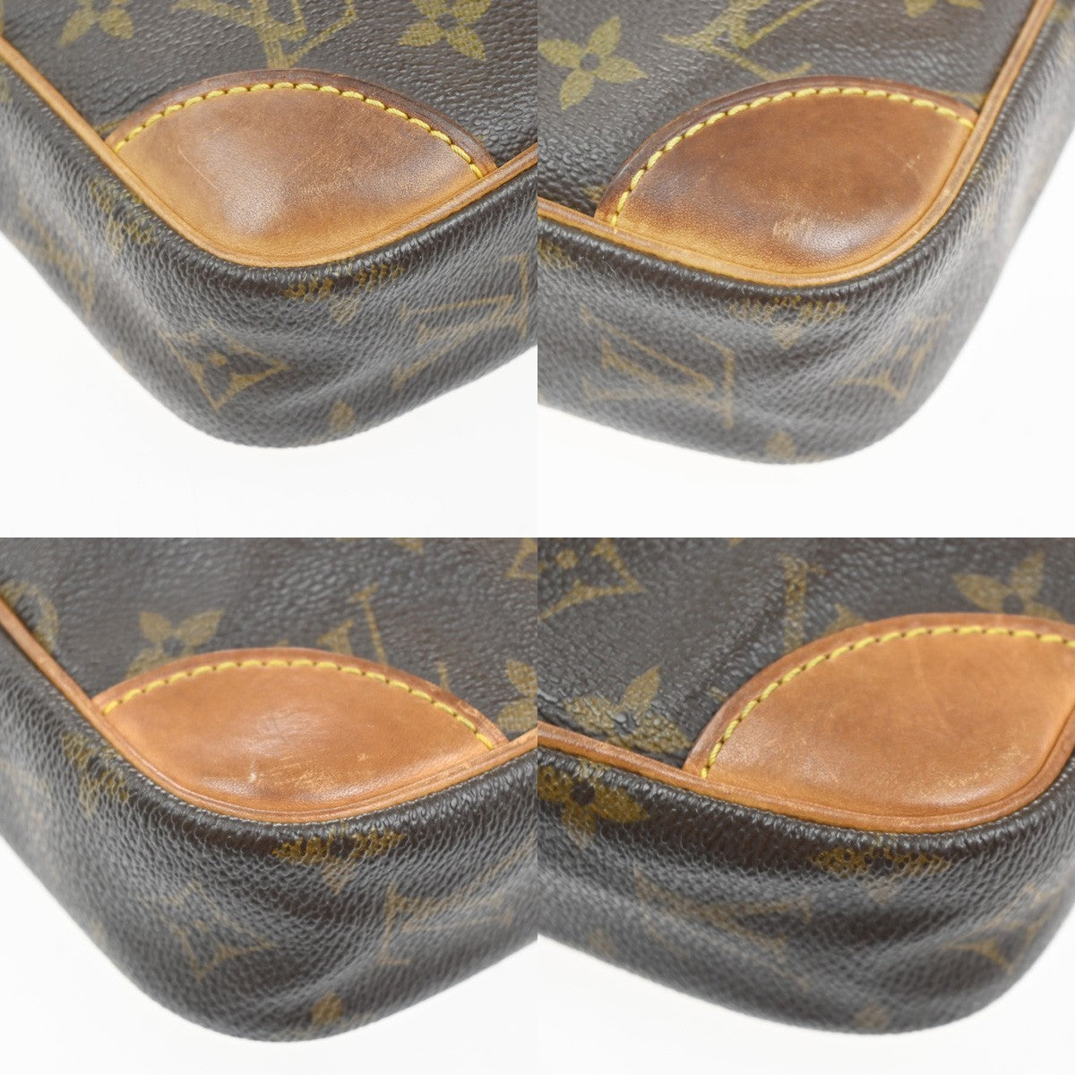 LOUIS VUITTON Danube Shoulder Bag Monogram Leather Brown France M45266 64KP584