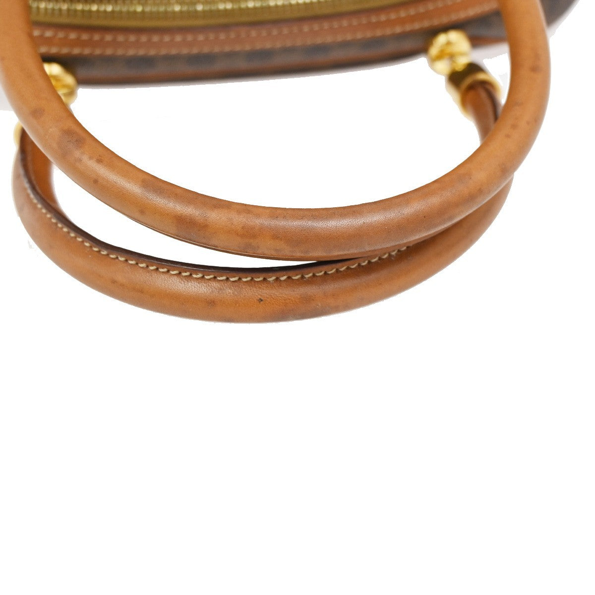 CELINE Logo Macadam Pattern Hand Bag PVC Leather Brown GHW Made in Italy 86KB345