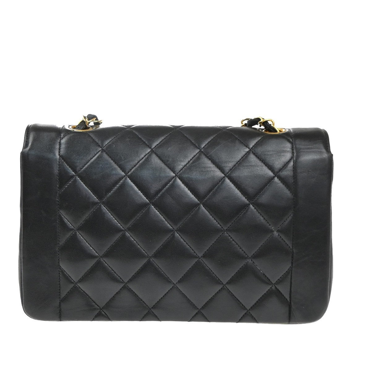 CHANEL Diana Matelasse 25 Chain Shoulder Bag Leather Black GHW Vintage 887RP111