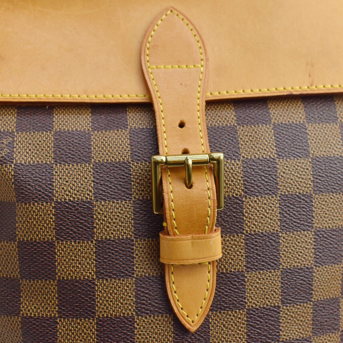 LOUIS VUITTON Logo Arlequin Backpack Bag Damier Ebene Brown N99038 50ED288