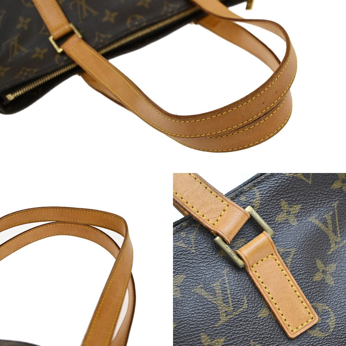 LOUIS VUITTON Cabas Piano Shoulder Bag Monogram Leather Brown M51148 95RF280