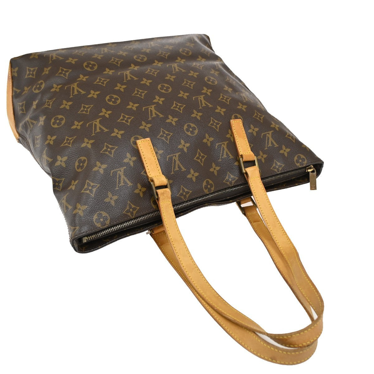 LOUIS VUITTON Cabas Mezzo Shoulder Bag Monogram Leather Brown M51151 84DA180