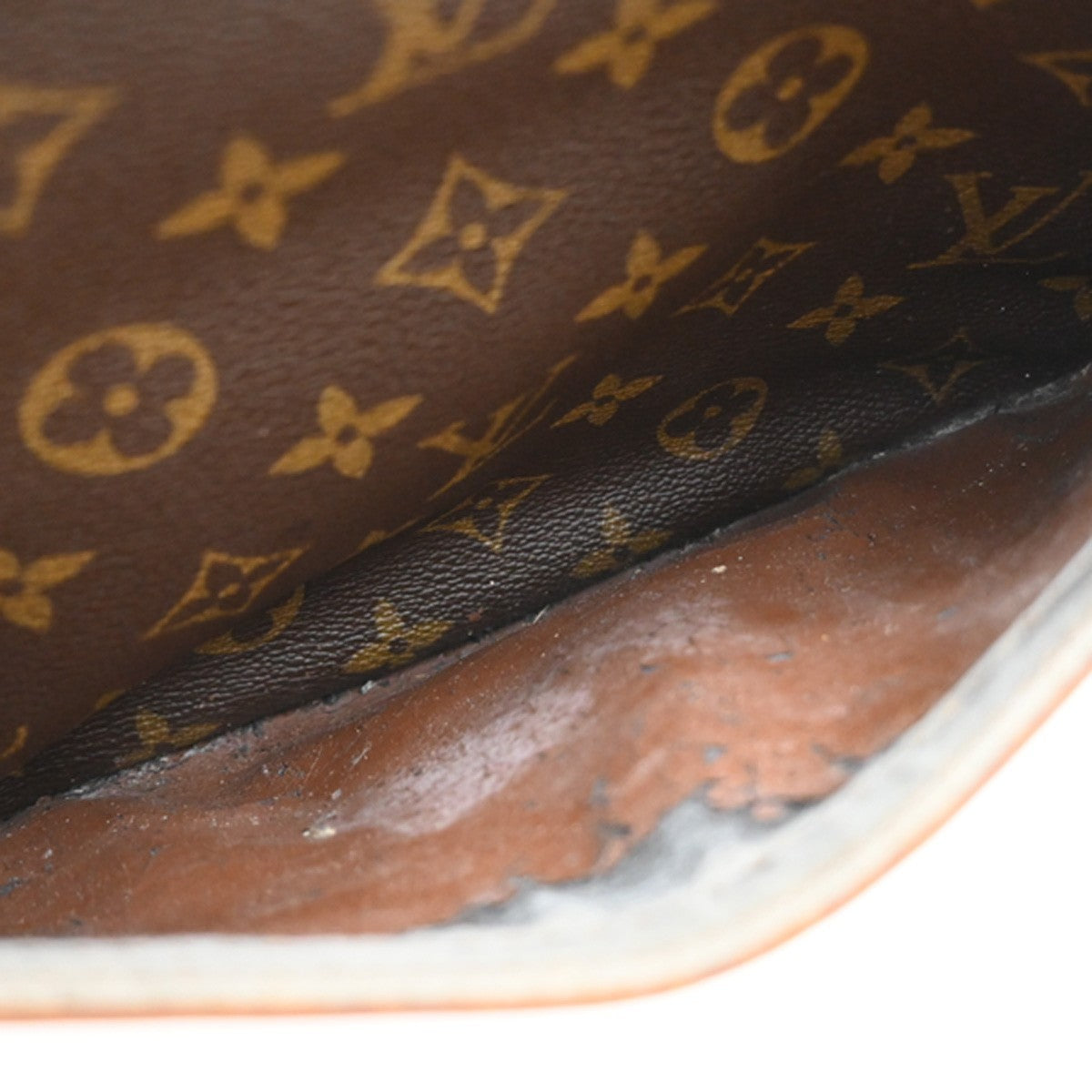 LOUIS VUITTON Jeune Fille MM Shoulder Bag Monogram Leather Brown M51226 32PA041
