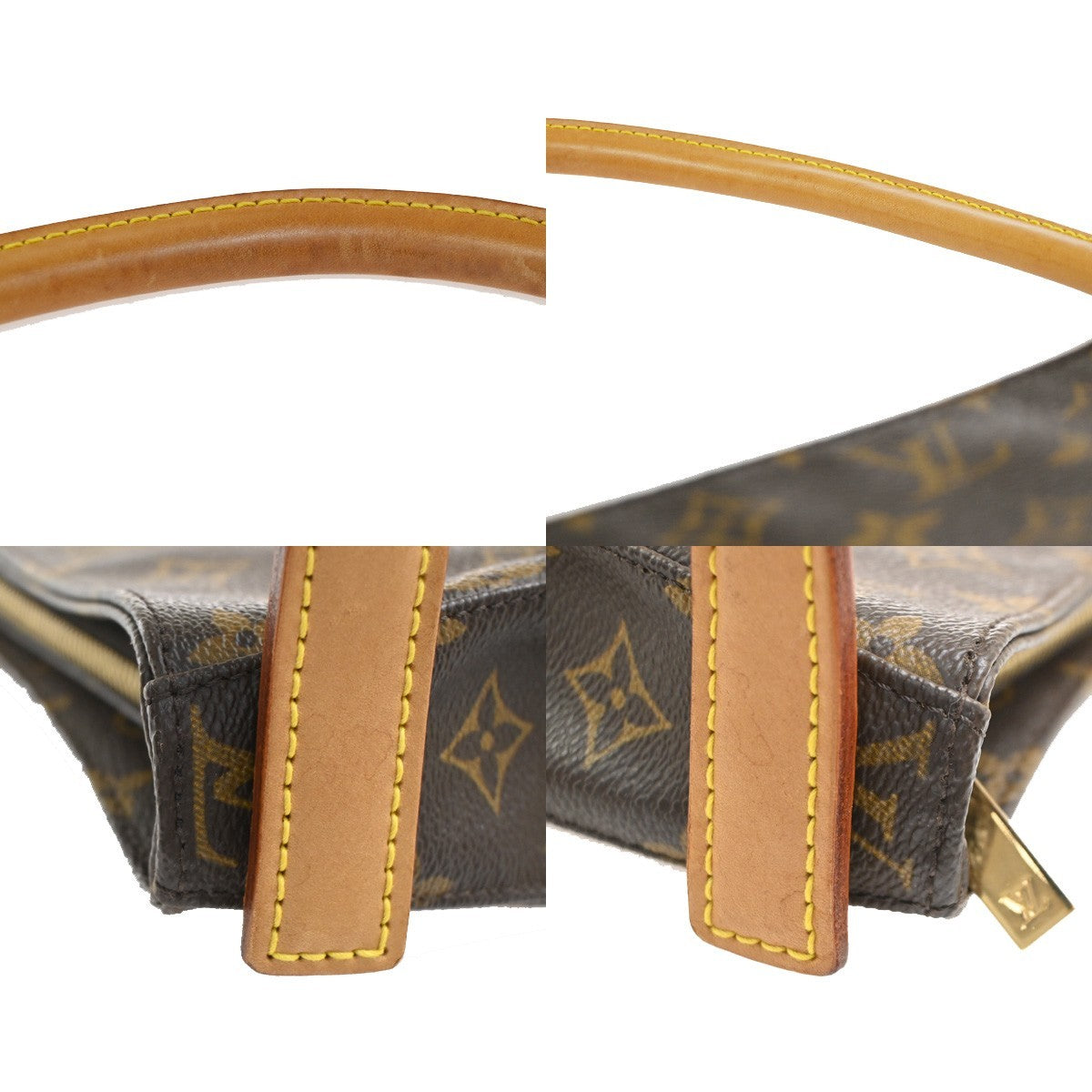 LOUIS VUITTON Logo Looping GM Shoulder Bag Monogram Leather Brown M51145 12KC962