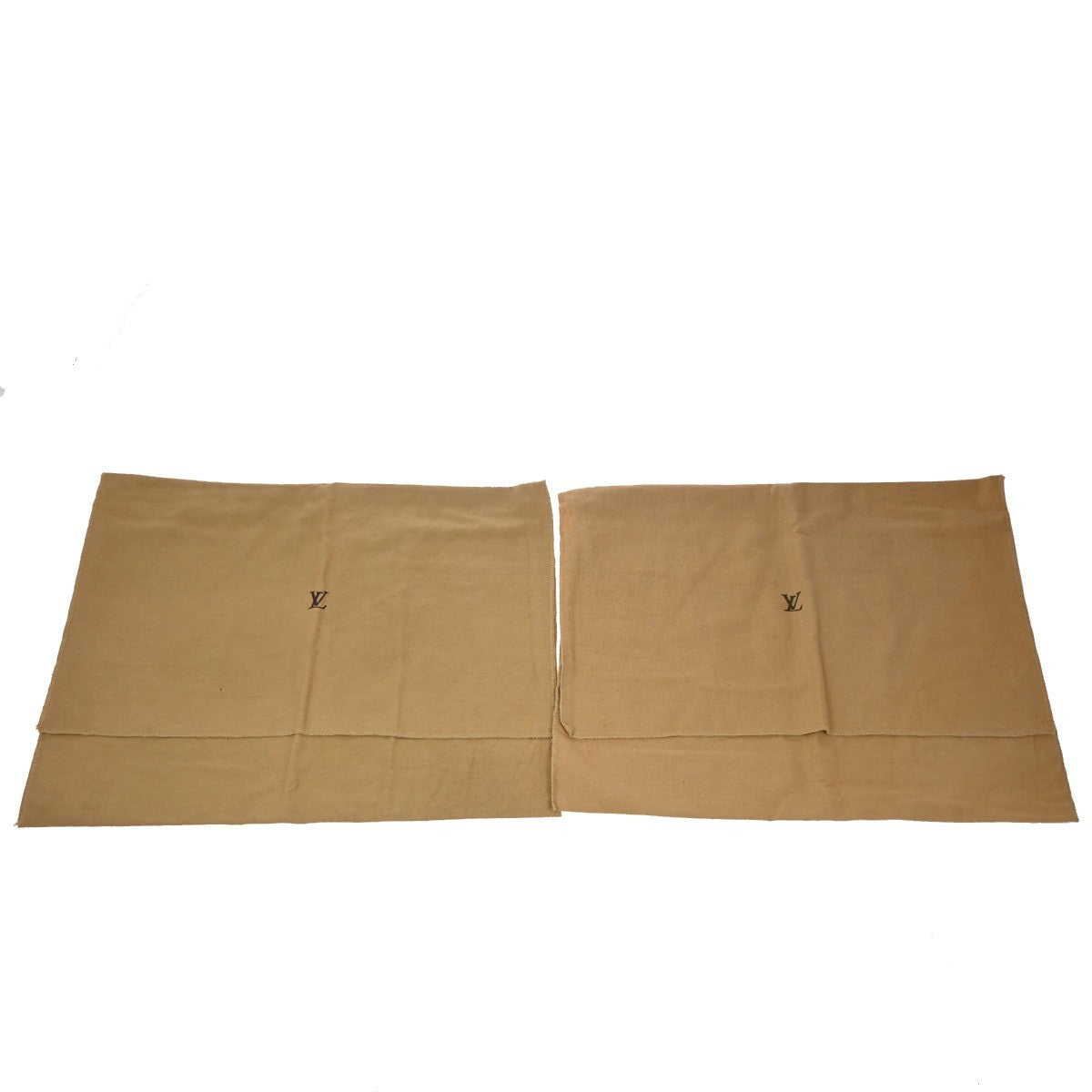 LOUIS VUITTON Logo 10 Set Drawstring Dust Bag Canvas Cotton Beige Brown 09YH866