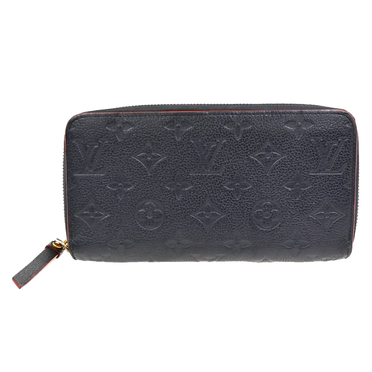 LOUIS VUITTON Zippy Long Wallet Monogram Empreinte Marine Rouge M62121 34KD010
