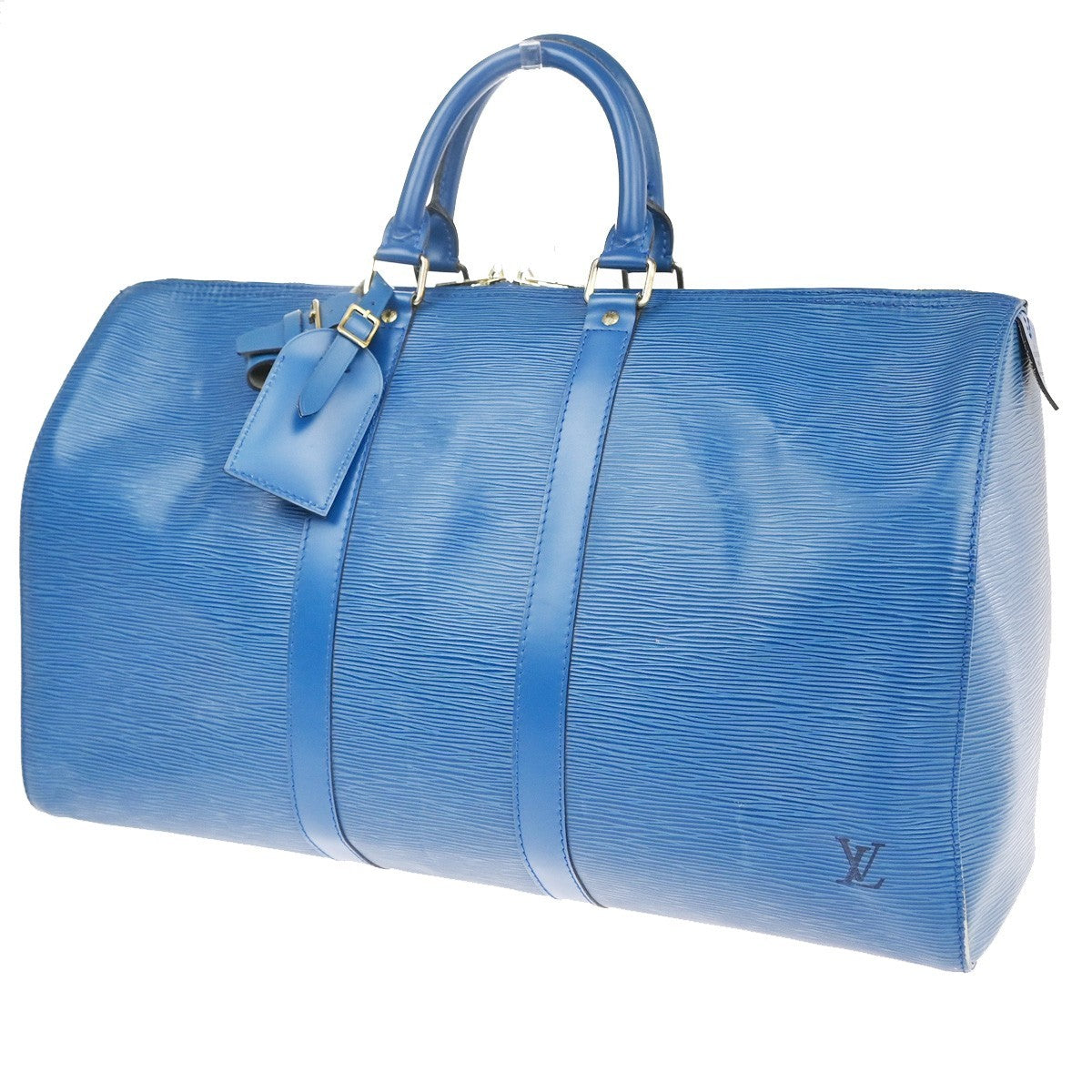 LOUIS VUITTON Keepall 45 Travel Hand Bag Epi Leather Blue France M42975 77RQ041