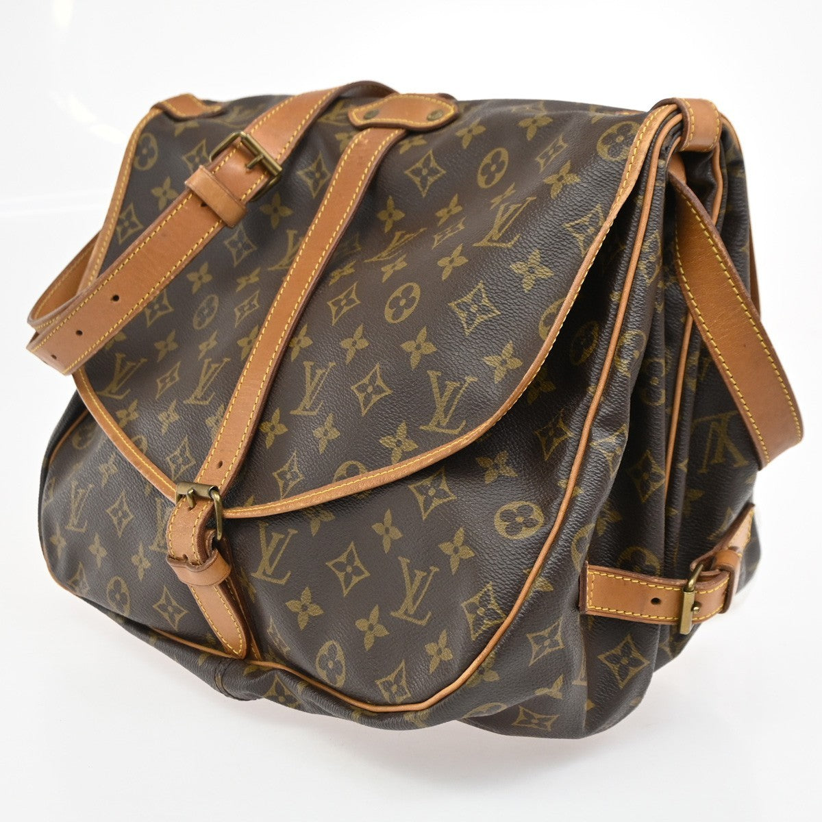 LOUIS VUITTON Saumur 35 Shoulder Bag Monogram Leather BN France M42254 76DA048