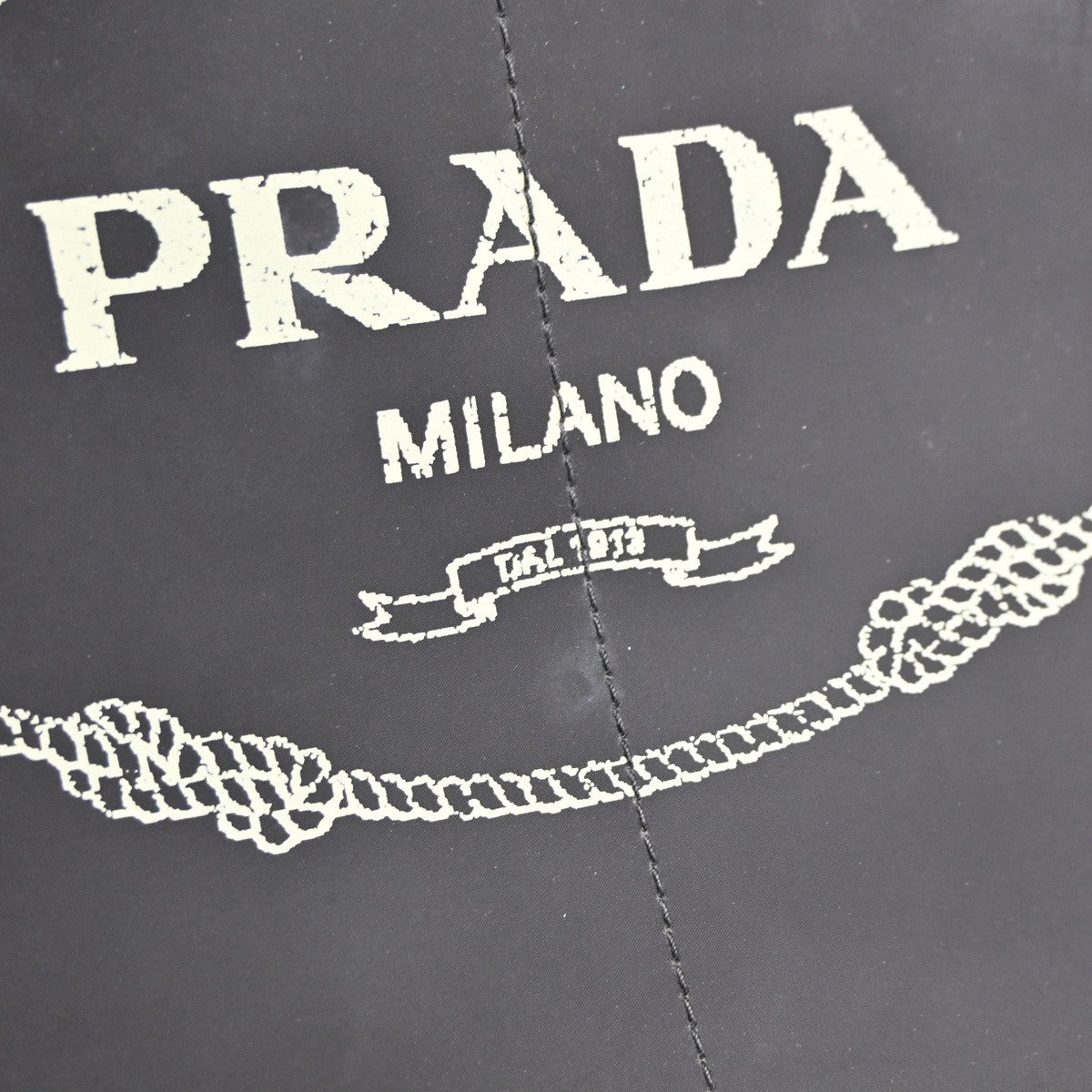 PRADA Logo Canapa Shoulder Tote Bag Tessuto PVC Leather Black GHW 88KB764