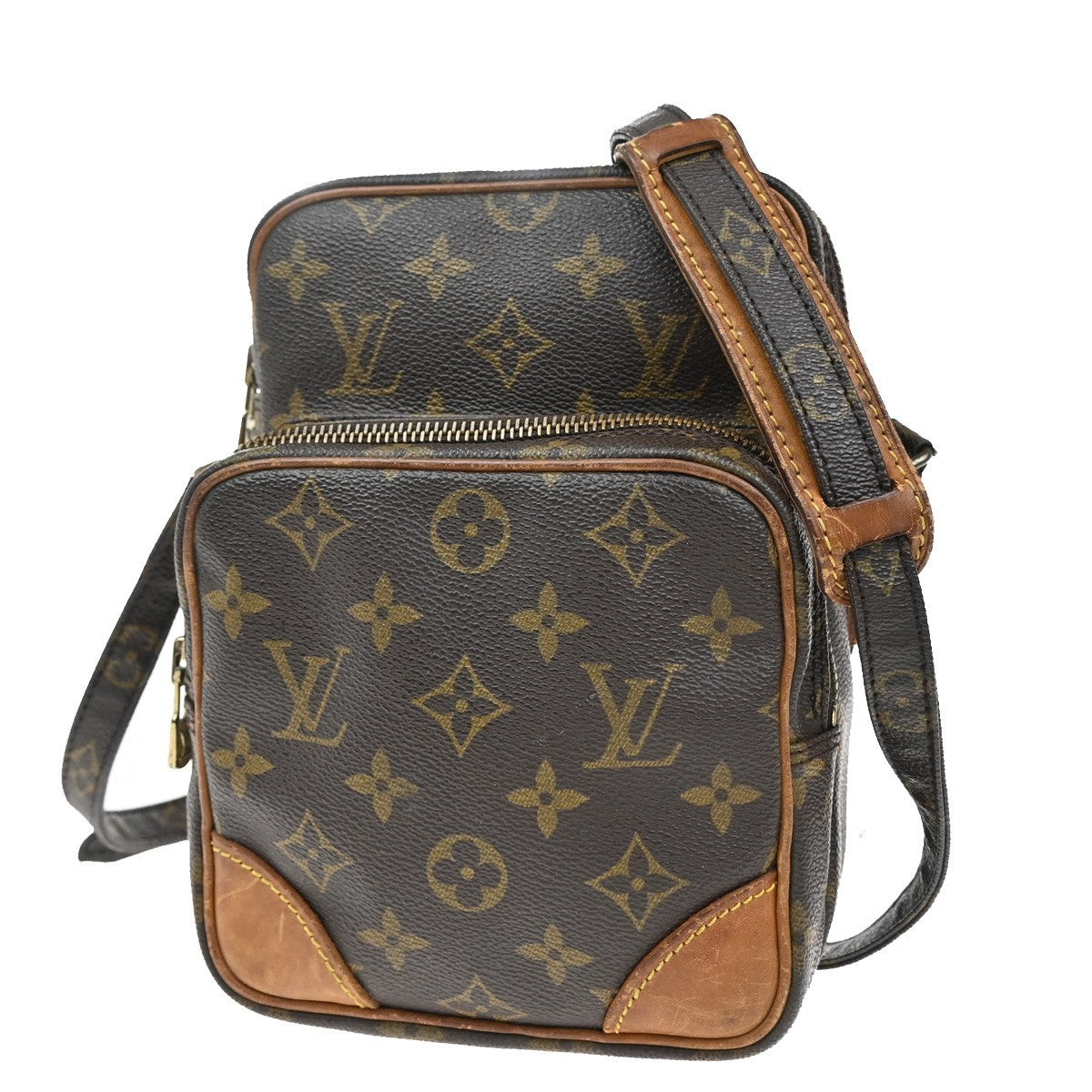 LOUIS VUITTON Amazone Shoulder Bag Monogram Leather Brown France M45236 69CA200