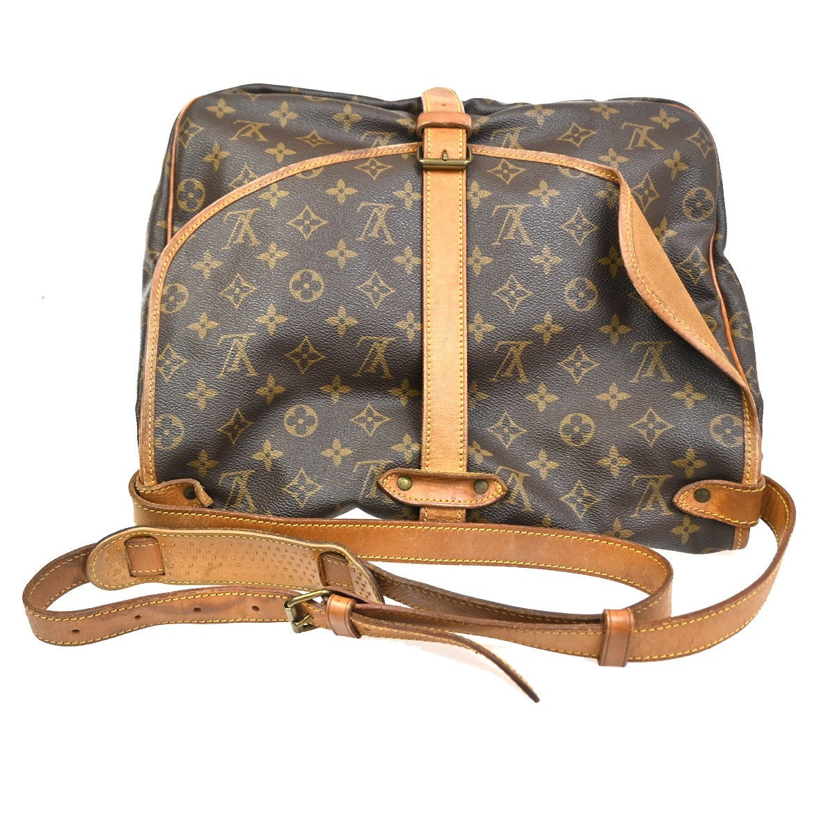 LOUIS VUITTON Saumur 35 Shoulder Bag Monogram Leather BN France M42254 70KC533