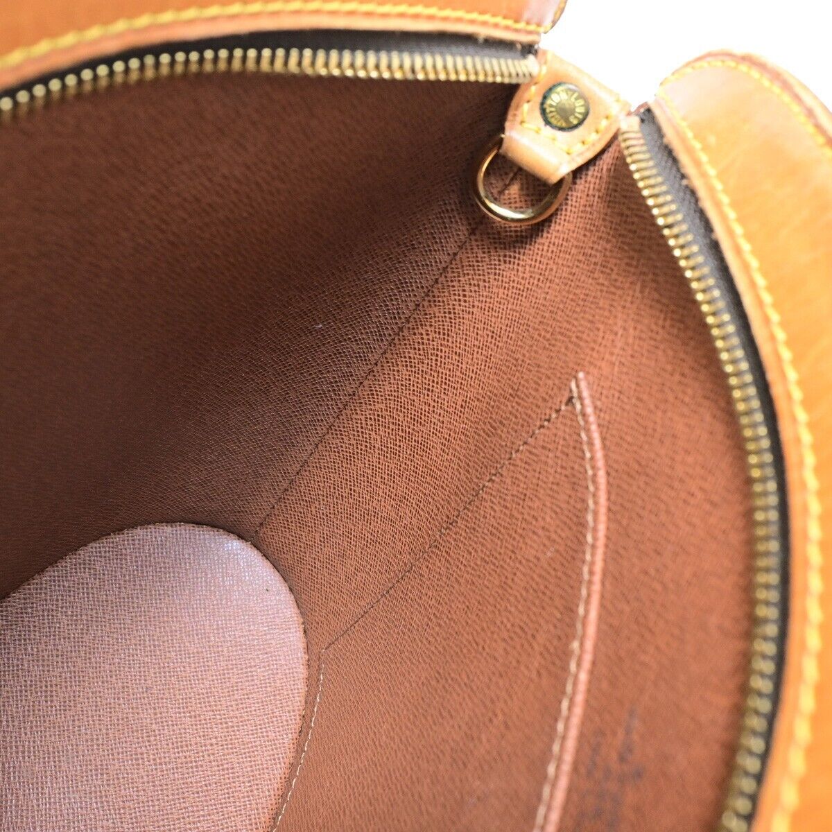 LOUIS VUITTON Logo Drouot Shoulder Bag Monogram Leather Brown M51290 86EB535