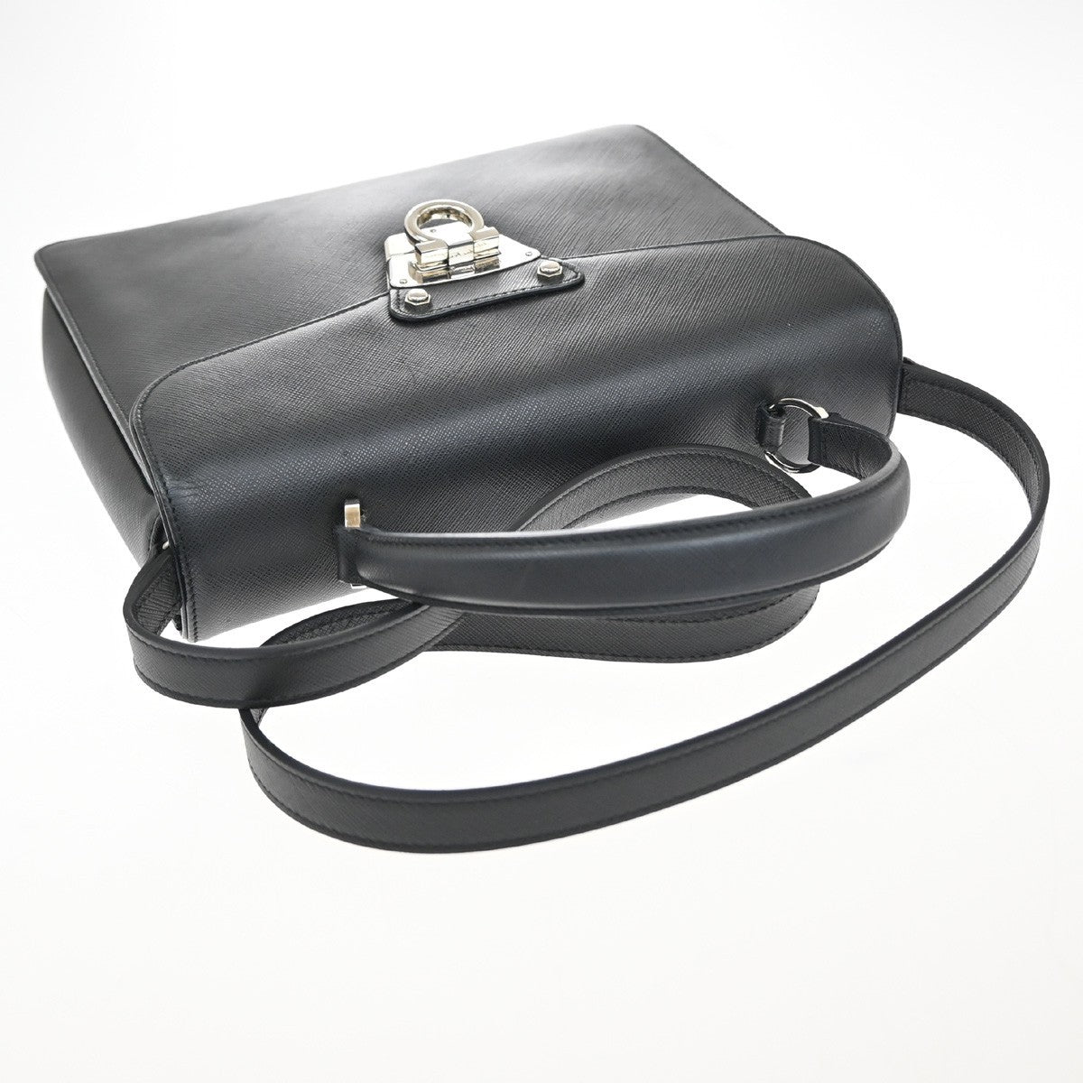 SALVATORE FERRAGAMO Sofia Gancini 2Way Shoulder Hand Bag Leather Brown 85RF663