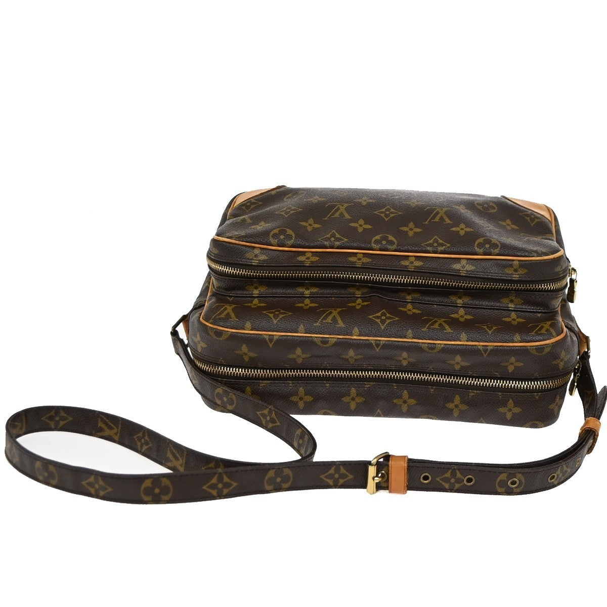 LOUIS VUITTON Nile Crossbody Shoulder Bag Monogram Leather Brown M45244 77YJ009