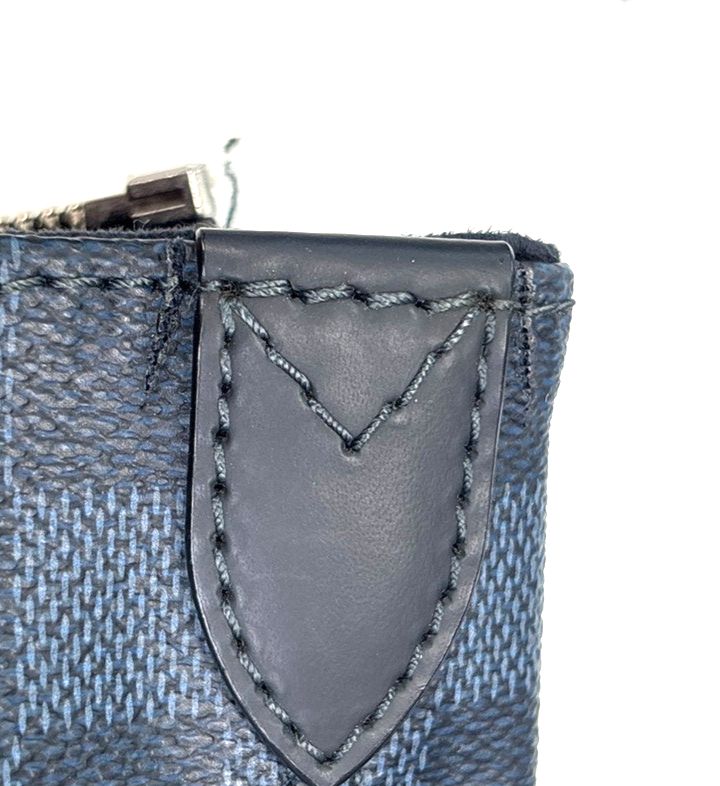 LOUIS VUITTON Greenwich Hand Bag Damier Cobalt Leather Navy Italy N41351 92MA390