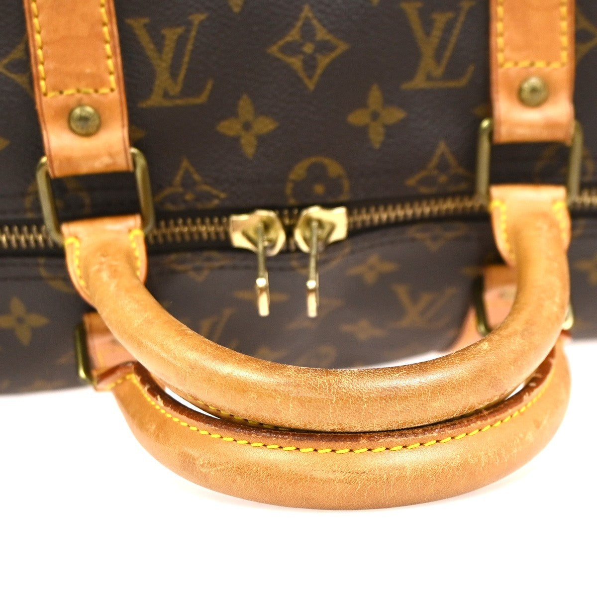 LOUIS VUITTON Keepall 50 Travel Hand Bag Monogram Leather Brown M41426 75YH895