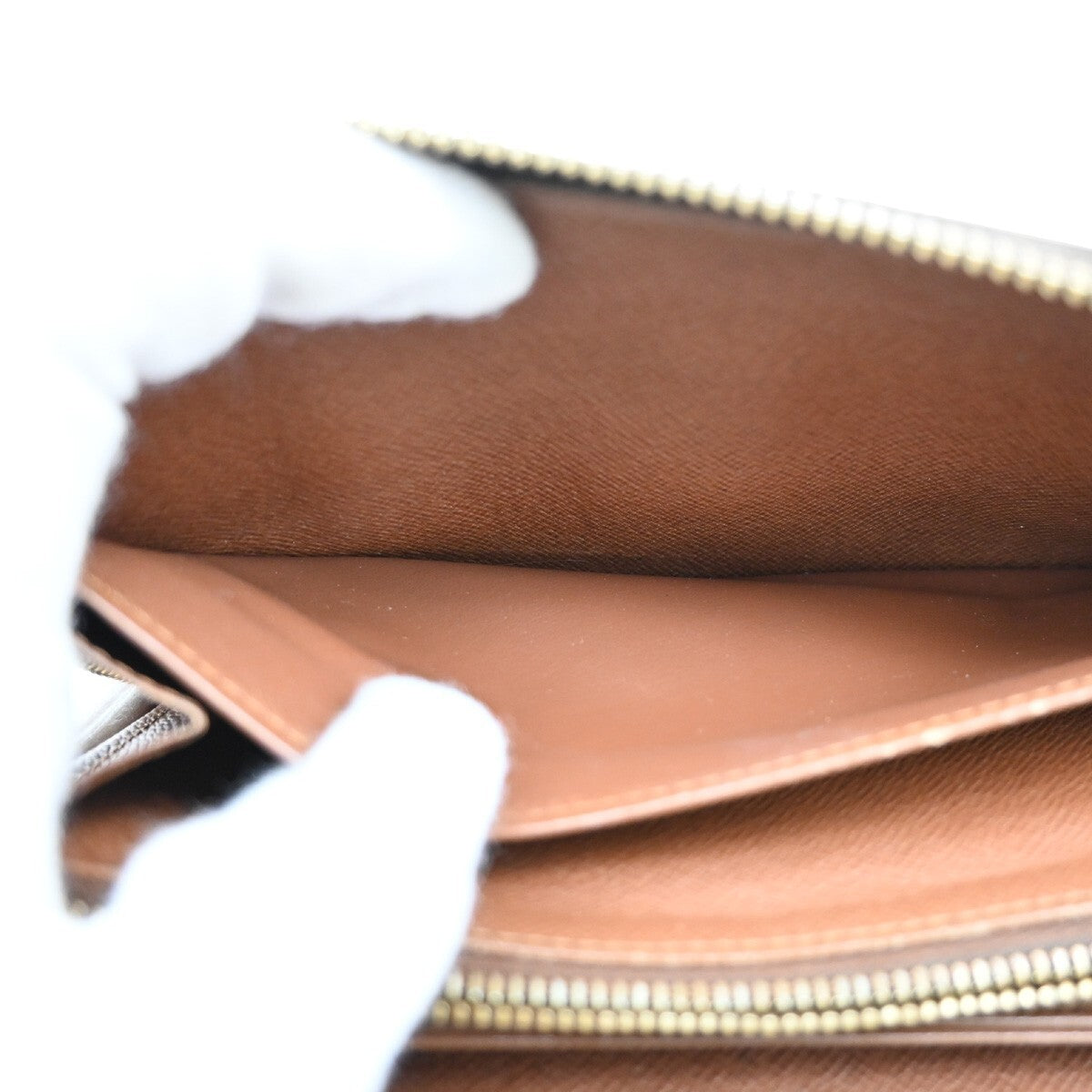 LOUIS VUITTON Zippy Wallet Long Bifold Monogram Leather Brown M60017 67EE177
