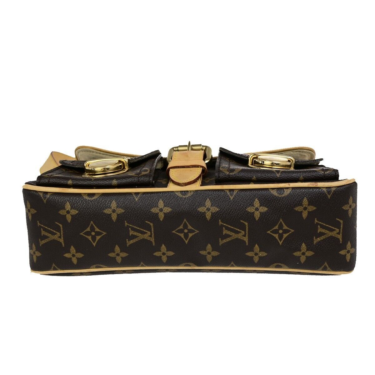 LOUIS VUITTON Hudson PM Shoulder Bag Monogram Leather BN France M40027 15SJ511