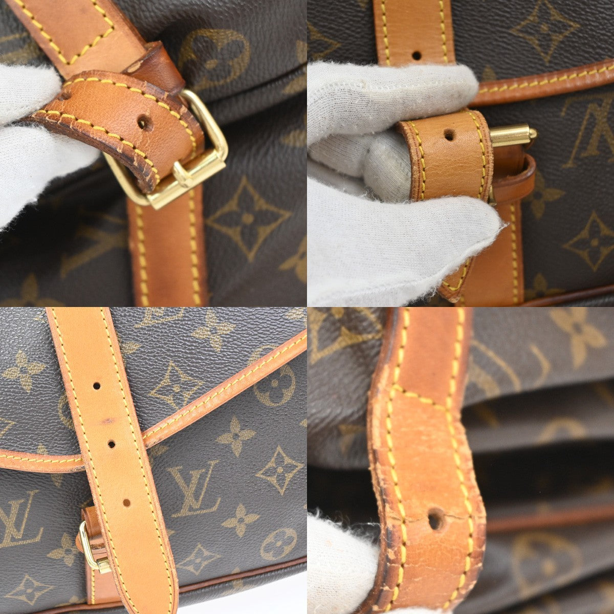 LOUIS VUITTON Saumur 35 Shoulder Bag Monogram Leather BN France M42254 84CA895