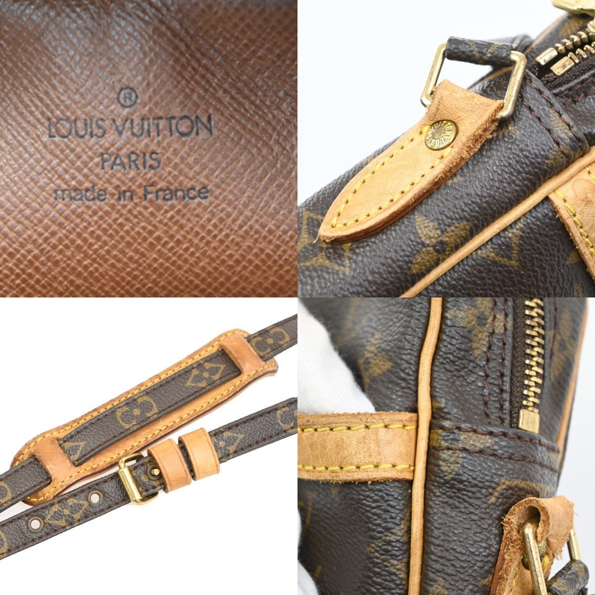LOUIS VUITTON Danube Shoulder Bag Monogram Leather Brown France M45266 31PA032