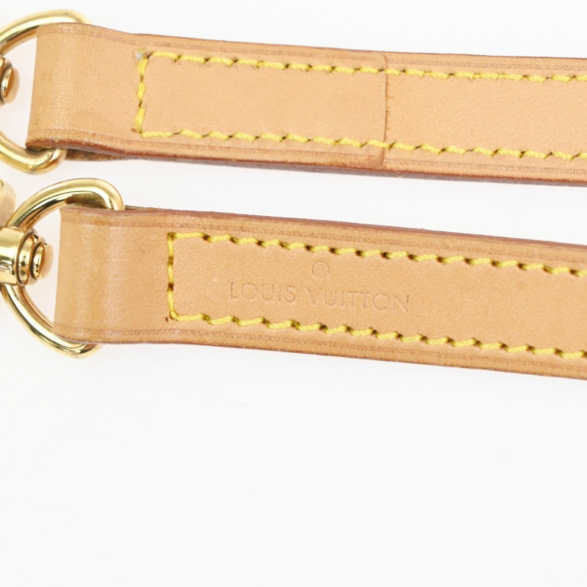 LOUIS VUITTON Shoulder Strap Leather Brown Beige Gold Bag Accessory 61TA612