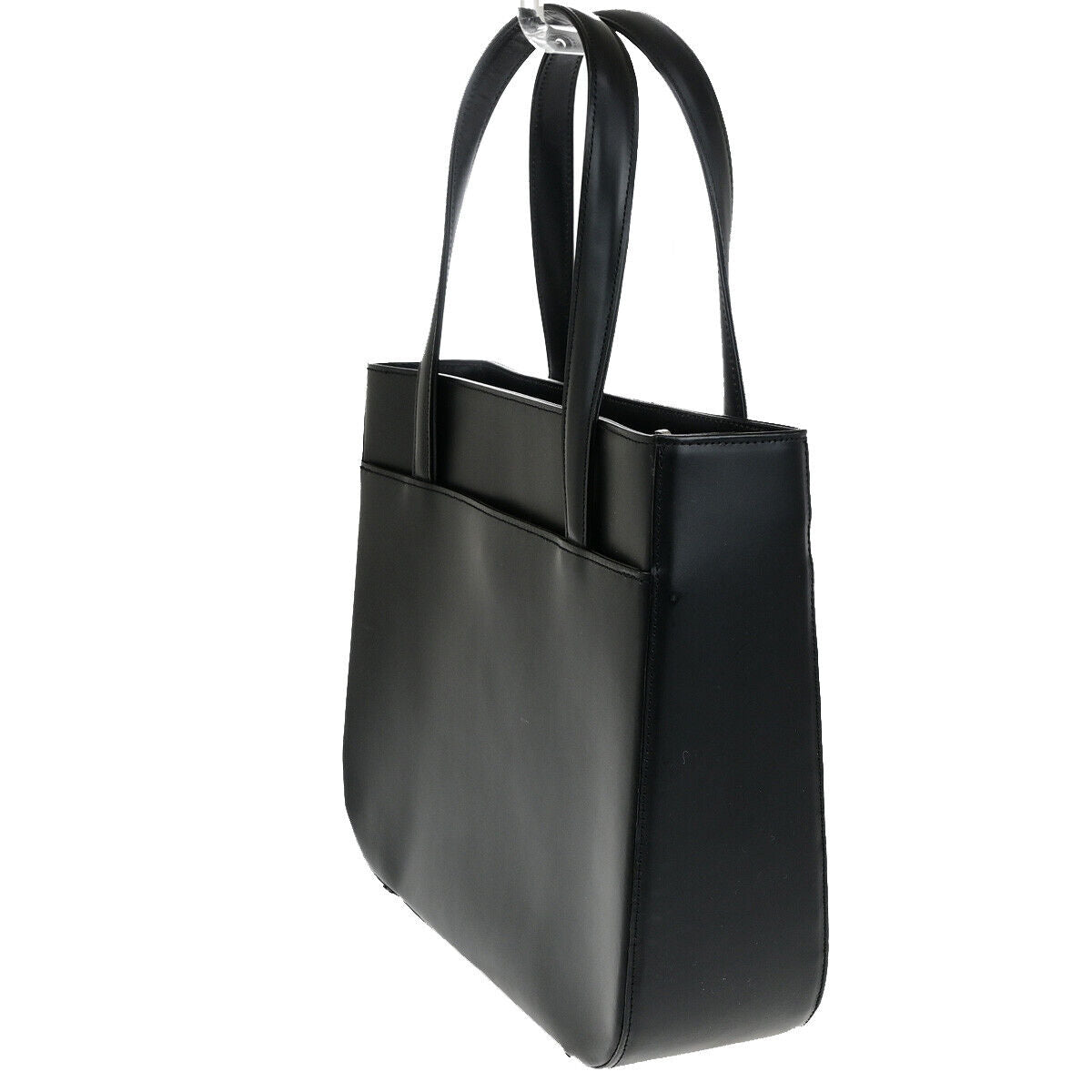 Burberrys Logo Nova Check Hand Tote Bag Canvas Leather Black Beige 31YG606