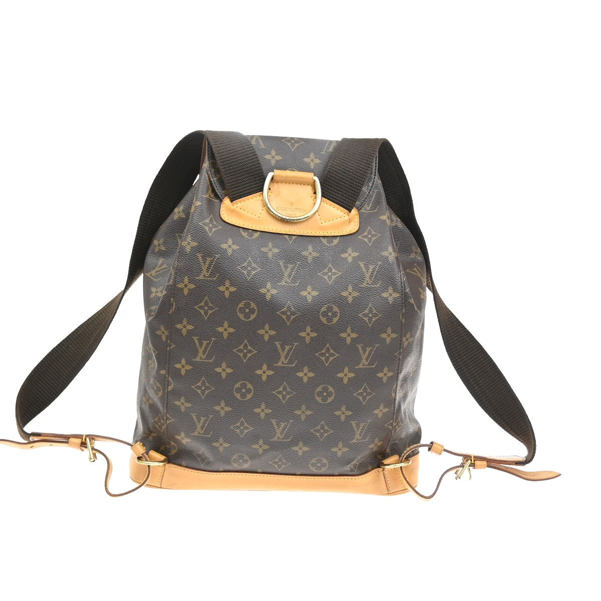 LOUIS VUITTON Montsouris GM Backpack Bag Monogram Leather Brown M51135 59KA641