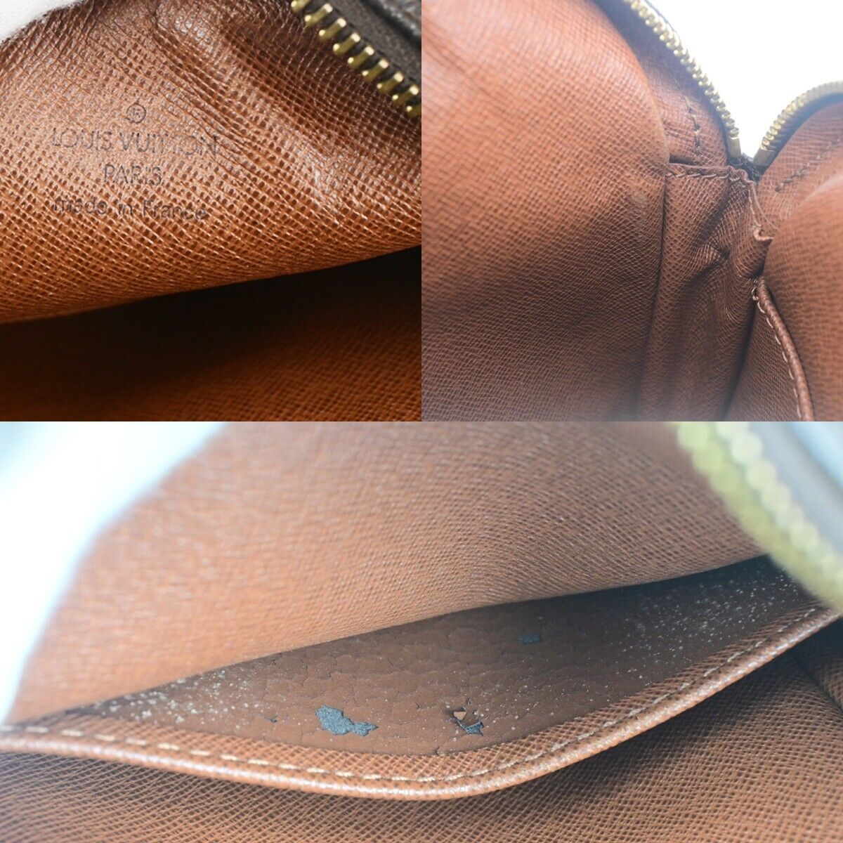 LOUIS VUITTON Danube Shoulder Bag Monogram Leather Brown France M45266 33EC685
