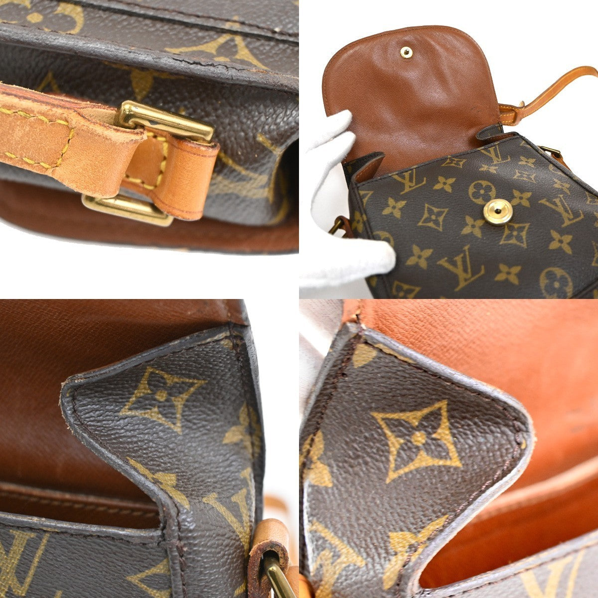 LOUIS VUITTON Mini Saint Cloud Shoulder Bag Monogram Leather BN M51244 80TA398