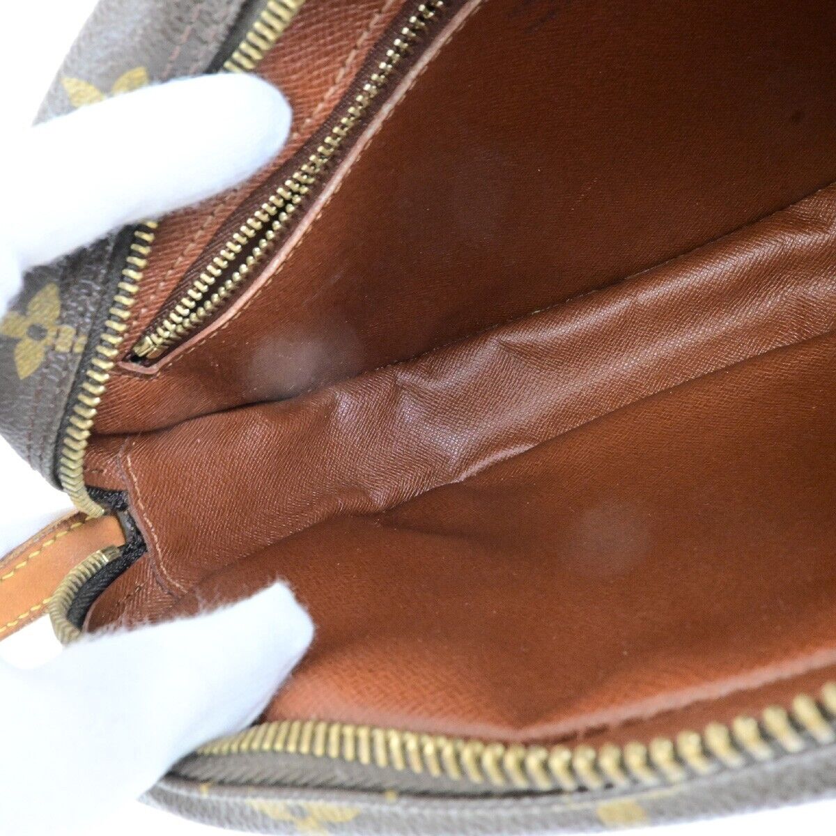 LOUIS VUITTON Jeune Fille MM Shoulder Bag Monogram Leather Brown M51226 80ED804