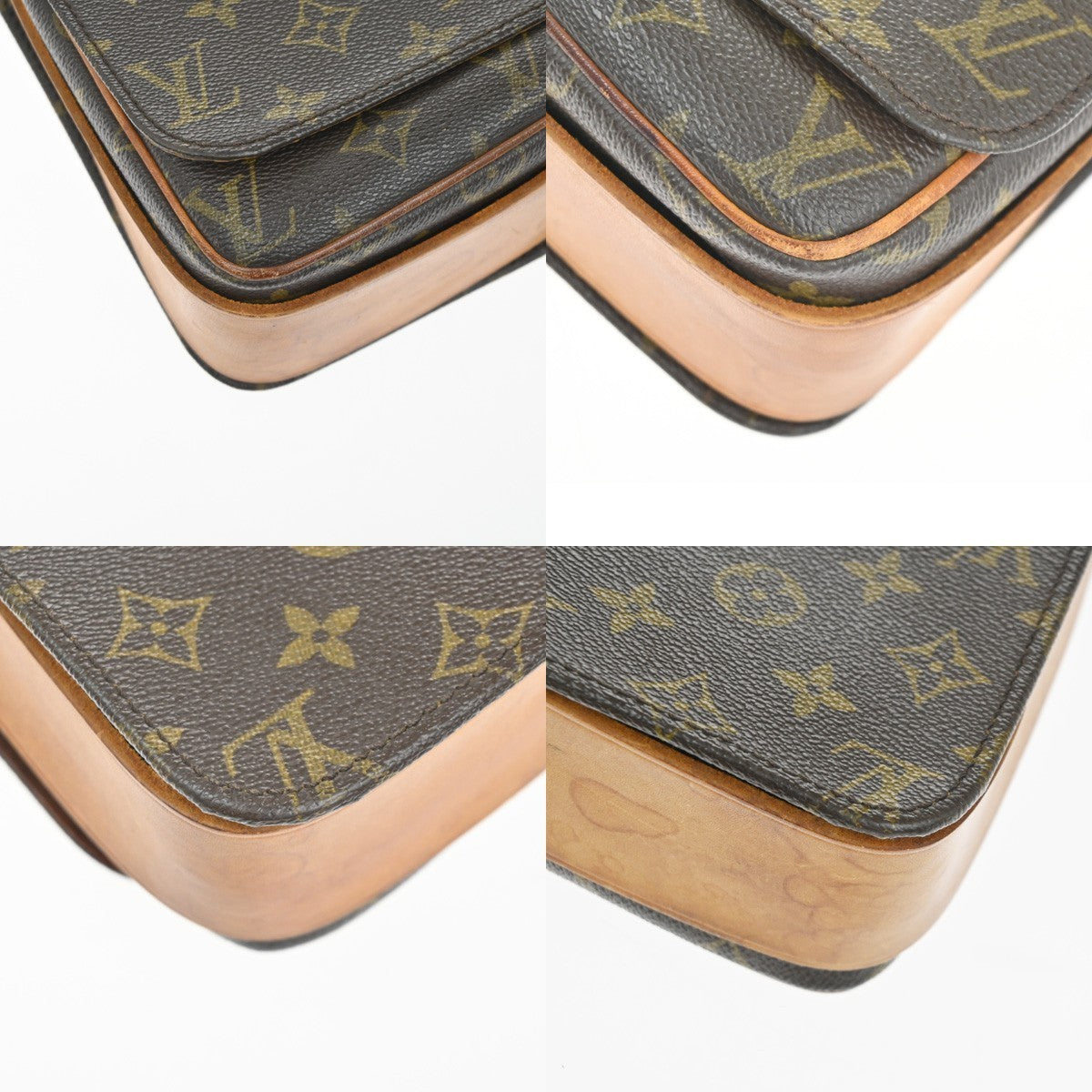 LOUIS VUITTON Cartouchiere GM Shoulder Bag Monogram Leather Brown M51252 32KC541