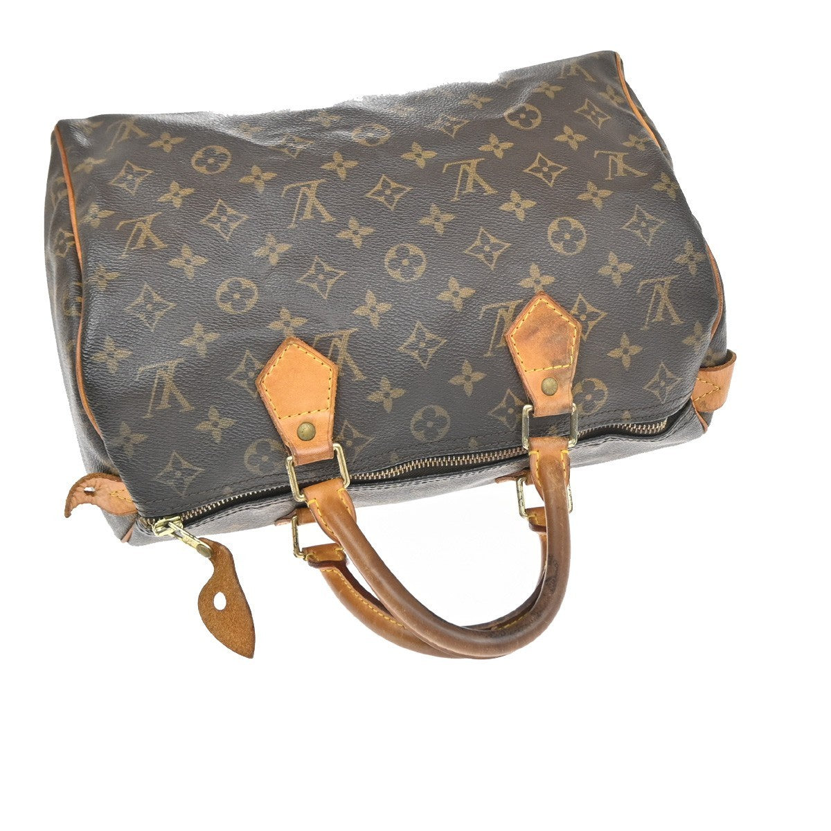 LOUIS VUITTON Speedy 30 Travel Hand Bag Monogram Leather Brown M41526 18YJ216