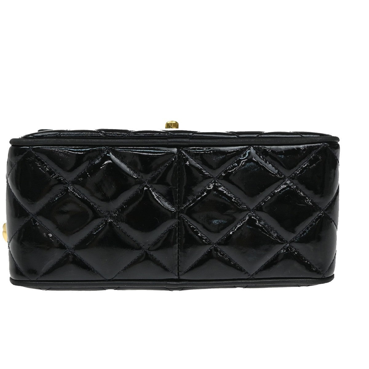 CHANEL CC Matelasse Mini Chain Shoulder Bag Patent Leather BK GHW VTG 375RL116