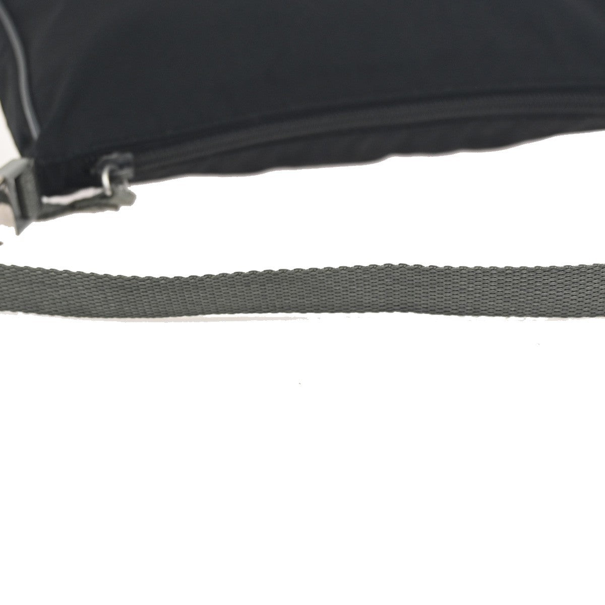 PRADA Logo Sport Mini Pochette Shoulder Bag Nylon Canvas Black SHW 05ZA334