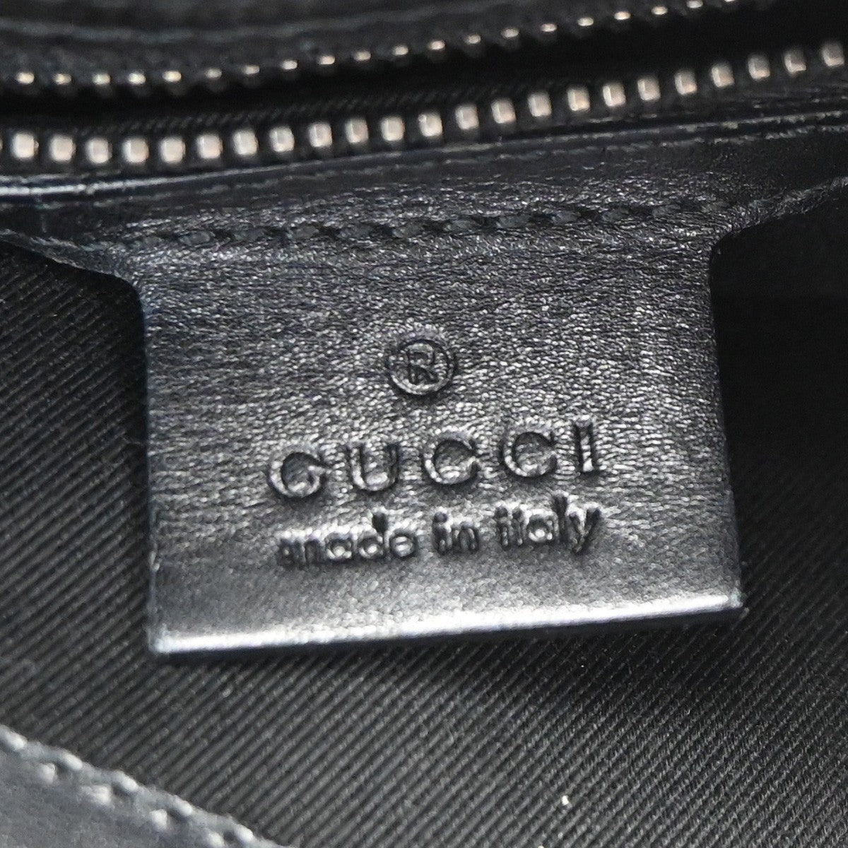 GUCCI Jackie GG Shoulder Hand Bag Canvas Leather Black Sliver Italy 85CB032