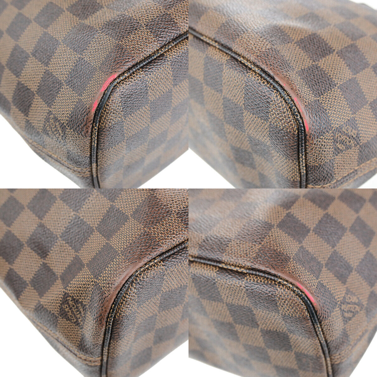LOUIS VUITTON Neverfull PM Shoulder Tote Bag Damier Leather Brown N51109 79SJ514