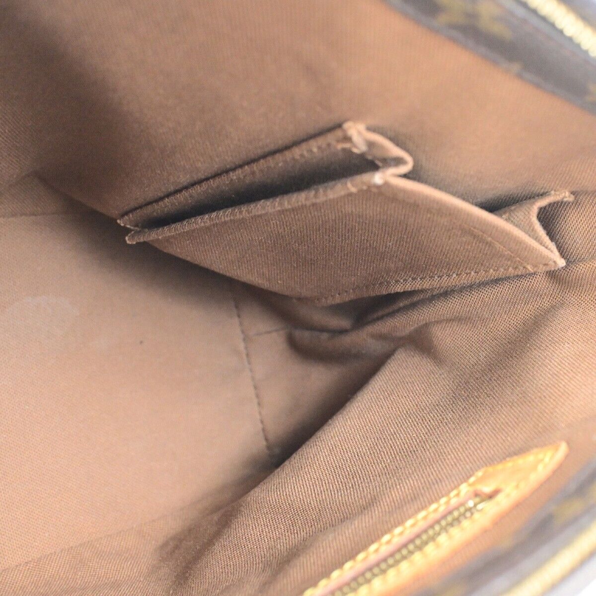 LOUIS VUITTON Cabas Piano Shoulder Bag Monogram Leather Brown M51148 39FB213