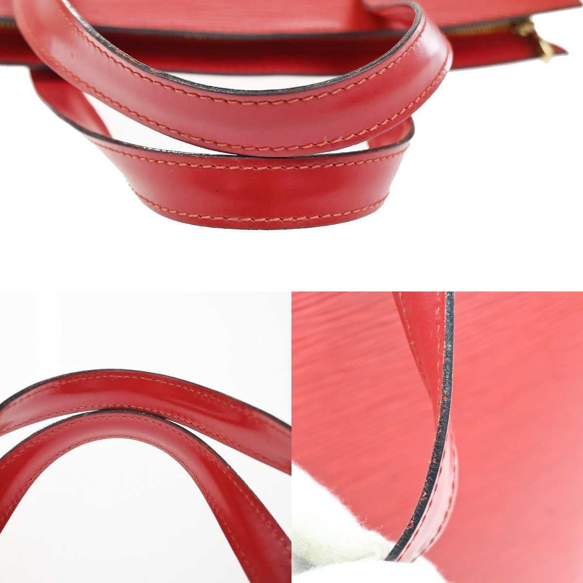 LOUIS VUITTON LV Saint Jacques PM Hand Bag Epi Leather Red France M52277 86YJ145