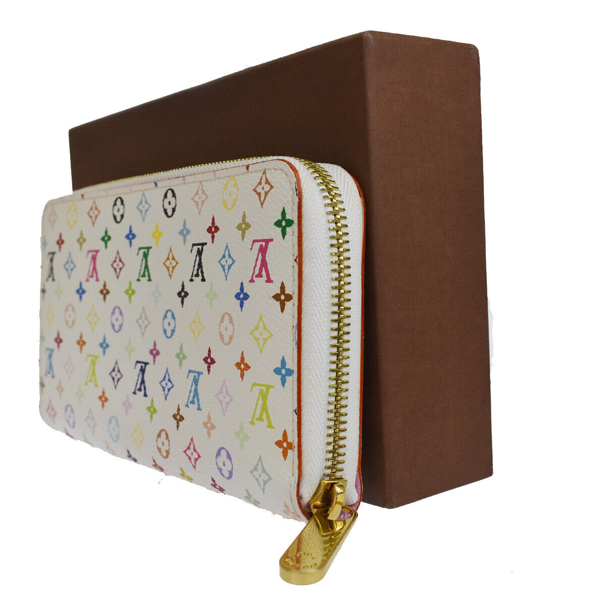 LOUIS VUITTON Zippy Wallet Monogram Multi White Pink Spain M60241 21RH513
