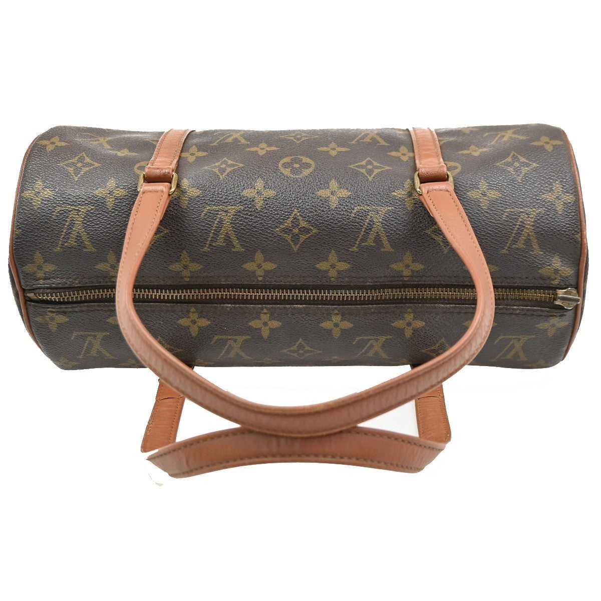 LOUIS VUITTON Logo PAPILLON 30 Hand Bag Monogram Leather Brown M51365 31PA142