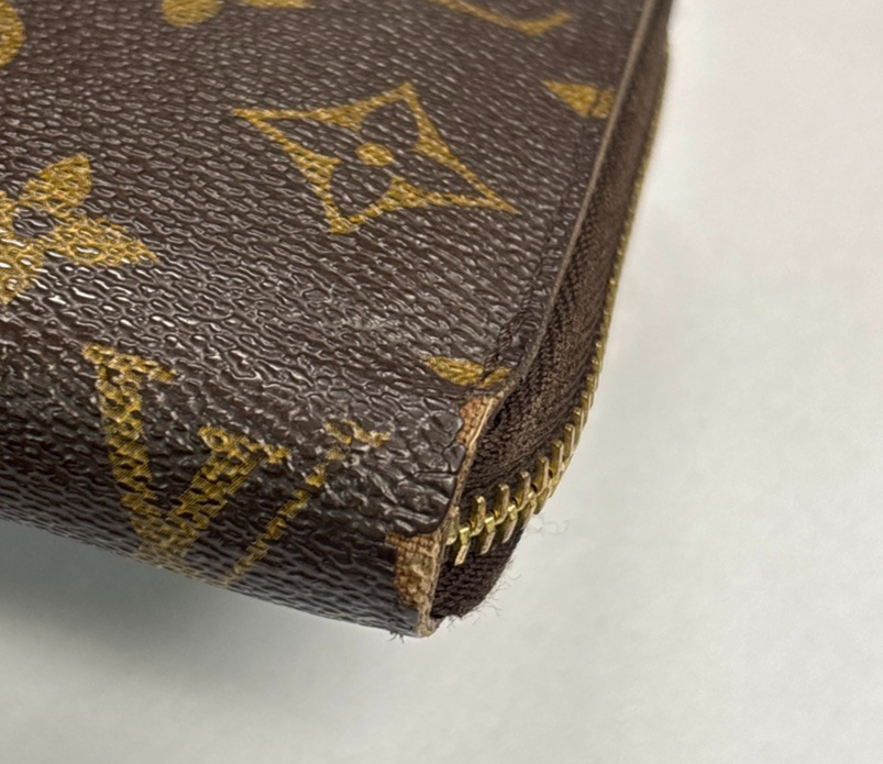 LOUIS VUITTON Logo Long Zippy Wallet Monogram leather Brown Spain M60017 04MA675
