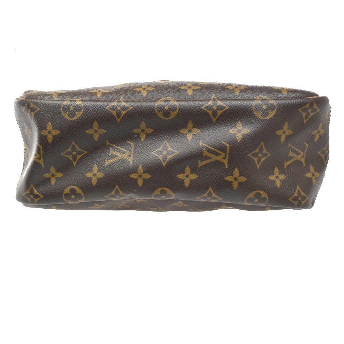 LOUIS VUITTON LV Logo Trouville Hand Bag Monogram Leather Brown M42228 30CA542