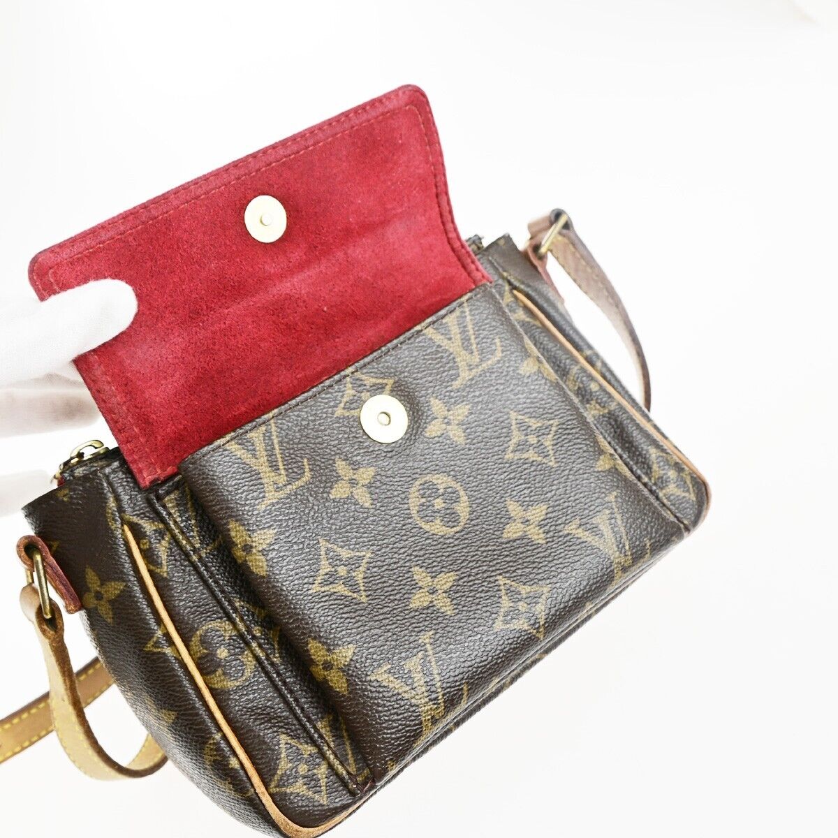 LOUIS VUITTON Viva Cite PM Shoulder Bag Monogram Leather Brown M51165 70EC939
