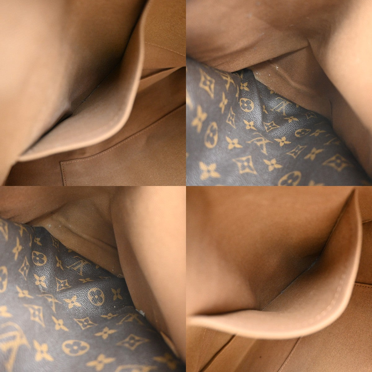 LOUIS VUITTON Logo Totally MM Shoulder Bag Monogram Leather Brown M56689 34EG374