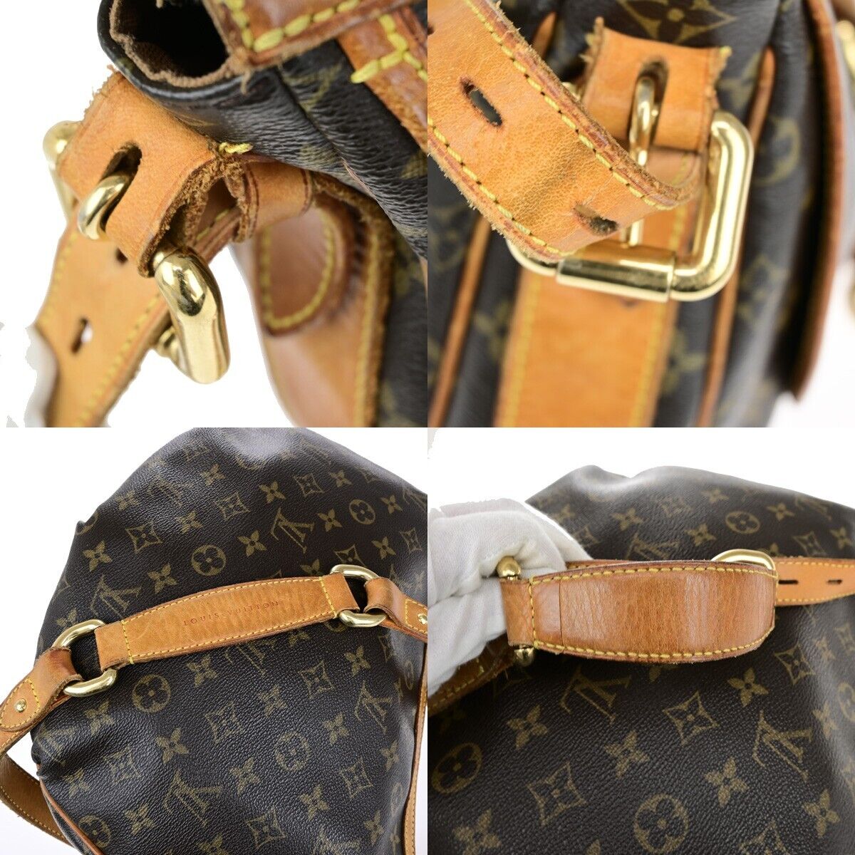 LOUIS VUITTON Tolum GM Shoulder Bag Monogram Leather Brown GHW M40075 37EC917