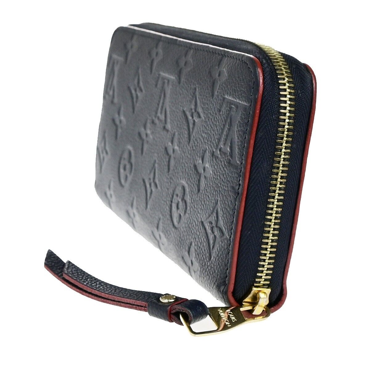 LOUIS VUITTON LV Zippy Long Wallet Monogram Empreinte Navy Blue M62121 73SJ473